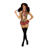 Dreamgirl Leg Avenue School Girl Garter Teddy Set with Plaid Detail One Size