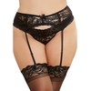 Dreamgirl Lace Garter Belt Diamond Juodas - Elegant Adjustable Lingerie