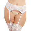 Dreamgirl Lace Garter Belt Diamond Juodas - Elegant Adjustable Design