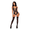 Dreamgirl Lingerie Lace Garter Teddy Juodas Size L Adjustable Straps
