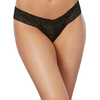 Dreamgirl Lace Thong Juodas - One Size, Delicate Mesh Design