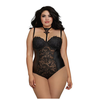 Dreamgirl NH Teddy 2X - Elegant Lace Bodysuit Plus Size Juodas