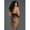 Dreamgirl Leg Avenue Plus Size Lace Bodystocking Juodas Harness Design
