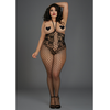 Dreamgirl Leg Avenue Plus Size Lace Bodystocking Juodas Harness Design