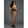 Dreamgirl Leg Avenue Plus Size Lace Bodystocking Juodas Harness Design