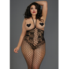 Dreamgirl Leg Avenue Plus Size Lace Bodystocking Juodas Harness Design