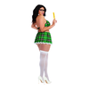 Dreamgirl School-Inspired Žalias Plaid Costume Plus Size Adjustable Fit