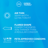 EXS Air Thin Ultra-Light Barrier 48-Pack - Anatomical Shape, Latex