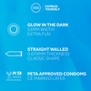 EXS Glow in the Dark Condoms 3-Pack | Odorless Thin Latex