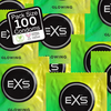 EXS Glowing Latex Light-Up Condoms 100-Pack | No Scent, Ultra Thin
