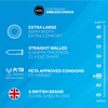 EXS Jumbo 12-Pack Wide Fit Latex Condoms 69mm Pre-Lubricated
