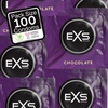 EXS Hot Chocolate Condoms 100-Pack - Chocolate Aroma, Flavoured, Standartinis dydis