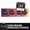 EXS Mixed Flavors 144-Pack - Multi-Taste Latex Protection, Large Box