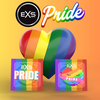 EXS Pride Edition 144-Pack Colorful Themed Regular Latex Protection