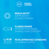 EXS Regular 100-Pack Latex Safety Condoms, Flared, Lubricated, 54mm