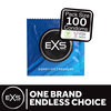 EXS Regular 100-Pack Latex Safety Condoms, Flared, Lubricated, 54mm
