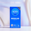 EXS Regular 12-Pack - Classic Thin Latex Protection, 54 mm, Flared Shape