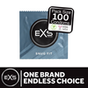 EXS Snug Fit 100-Pack - Slim Fit Latex Protective Covers, 49mm