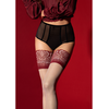 Fiore Hosiery FiORE Arabesque Stay-Ups 20 Den Raudona Lace Top Sand Color S-XL