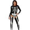 Forplay Leg Avenue Bad to the Bone Skeleton Bodysuit Costume L/XL