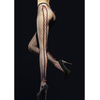 Fiore Hosiery Invito Tights 40 den - Back-Seam Lace-Up Fishnet, Juodas