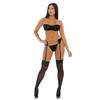 Forplay Mapale Chain Accent Three-Piece Lingerie Set XL Juodas
