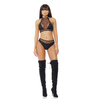 Forplay Fantasy Lingerie Impulse Micro Net Two-Piece Set Juodas High Waist