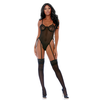 Forplay Make it Ring Teddy L - Sheer Mesh Bodysuit with Gold Details