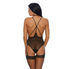 Forplay Provocative Vixen XL Bodysuit with Choker and Garter Straps