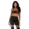 Forplay Fantasy Lingerie Put O-ring On It Skirt Set S - Three-Piece Mesh Ensemble