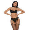 Forplay Fantasy Lingerie Right Sheer Right Now Mesh Lingerie Set XL with Garter Straps