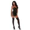 Forplay Fantasy Lingerie Ring It On Mesh Chemise Set with Garter Straps L