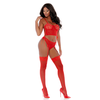 Forplay Fantasy Lingerie Ring Me Up Bustier Lingerie Set M - Mesh &amp; Gold Details