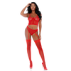 Forplay Fantasy Lingerie Ring Me Up Bustier Lingerie Set M - Mesh &amp; Gold Details