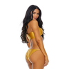 Forplay San Luis Bikini Set M - Bandeau Top &amp; String Bottom, Juodas
