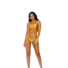 Forplay San Luis Bikini Set M - Bandeau Top &amp; String Bottom, Juodas