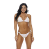 Forplay Sea Me Drippin' Iridescent Sequin Bikini Set S Adjustable