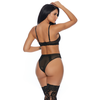 Forplay Sweet Siren Lingerie Teddy L Pin-Striped Sheer Lace Cut-Outs