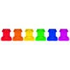Kheper Games Rainbow Shot Glasses Set 6pcs Colorful Party Collection