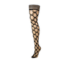 Kix'ies Cassandra Thigh-High Layered Fishnet Stockings Juodas A