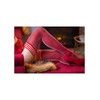 Kix'ies Holly Thigh-High Stockings Argyle Pattern Raudona, Size A