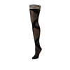 Kix'ies Jackie Thigh-High Stockings A Juodas - No-Slip Grip Petite