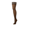 Kix'ies Marissa Thigh-High Sheer Tights B Brown Stay-Up System