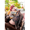 Kix'ies Mimi D Thigh-High Juodas Fishnet Stockings No-Slip Grip