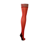 Kix'ies Monica Raudona Thigh-Highs with Juodas Seam &amp; Cuban Heel - Size C