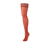 Kix'ies Sandra Thigh-High Raudona Fishnet Stockings Size B