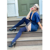 Mėlyna Kix'ies Selma Thigh-High Tights Navy Mėlyna Size A - No-Slip Design