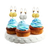 Little Genie Productions Glitterati Decorative Candle Set Gold &amp; Sidabrinis Party Collection 6pcs