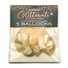 Little Genie Productions Glitterati Confetti Balloons 11" - Metallic Party Set of 5