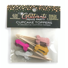 Little Genie Productions Glitterati Cupcake Topper Set Metallic Colors 24pcs Party Decor
